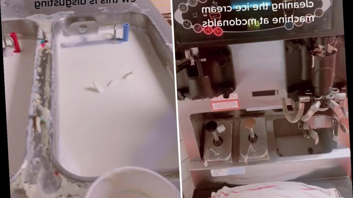 McDonald’s fans look away now – viral video reveals exactly how the ice cream and McFlurry machine looks and it’s grim