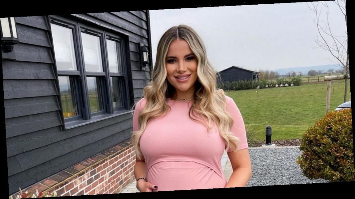 Georgia Kousoulou shows off blossoming baby bump as she prepares to launch maternity range