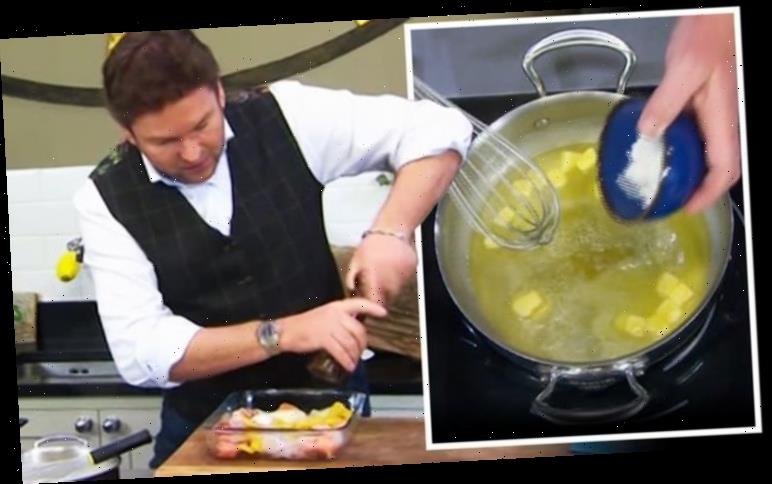 James Martin shows how to make a quick and easy fish pie on Saturday Morning
