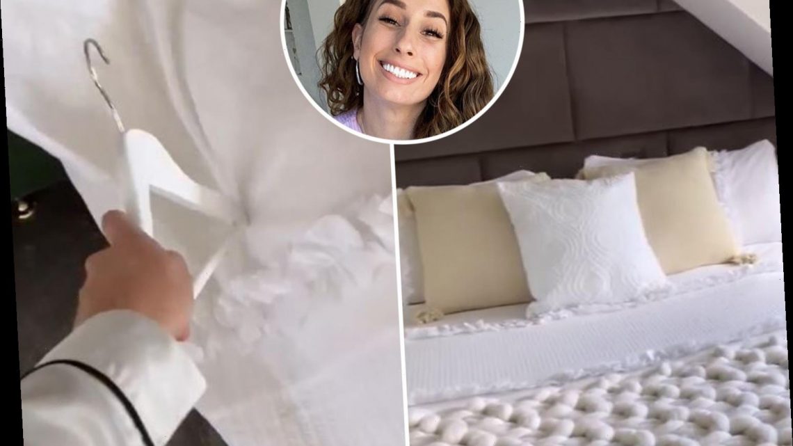 Stacey Solomon’s simple coat hanger tip for making the bed is a gamechanger & your room will look like a hotel suite