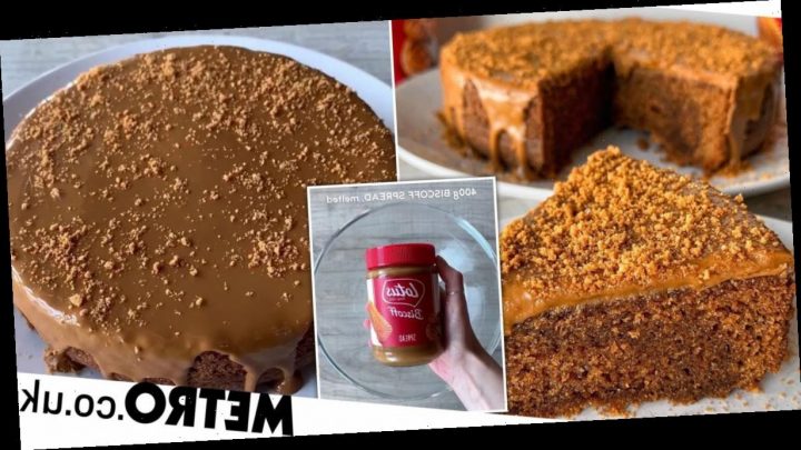 How to make delectable three-ingredient Lotus Biscoff cake