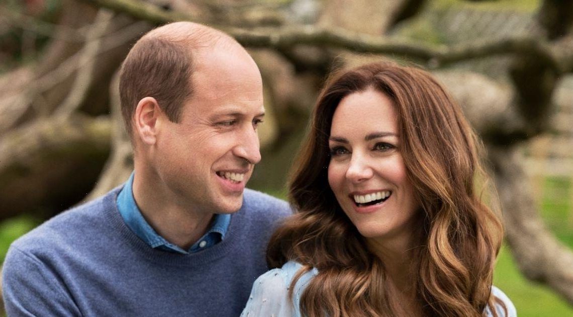 Kate Middleton re-wears £195 blue floral Ghost dress for adorable anniversary photo with Prince William