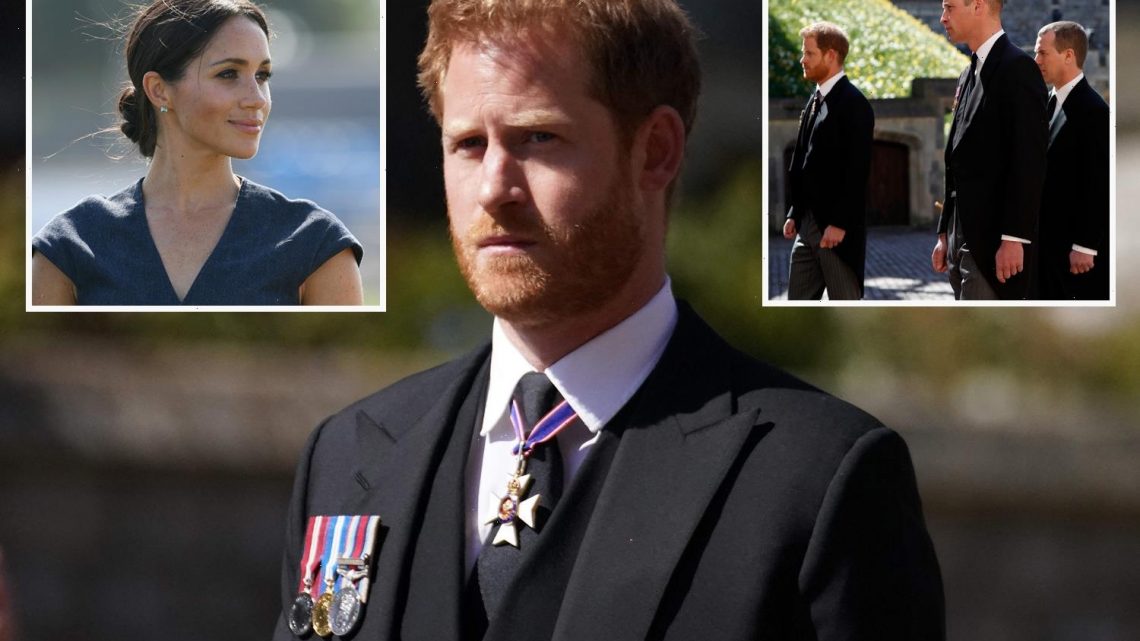 'Tense' Prince Harry missed Meghan Markle's support at 'stressful' Prince Philip's funeral, body language expert says