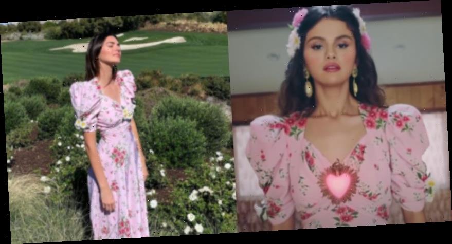 Kendall Jenner Accidentally Started Twitter Drama After Wearing the Same Dress as Selena Gomez