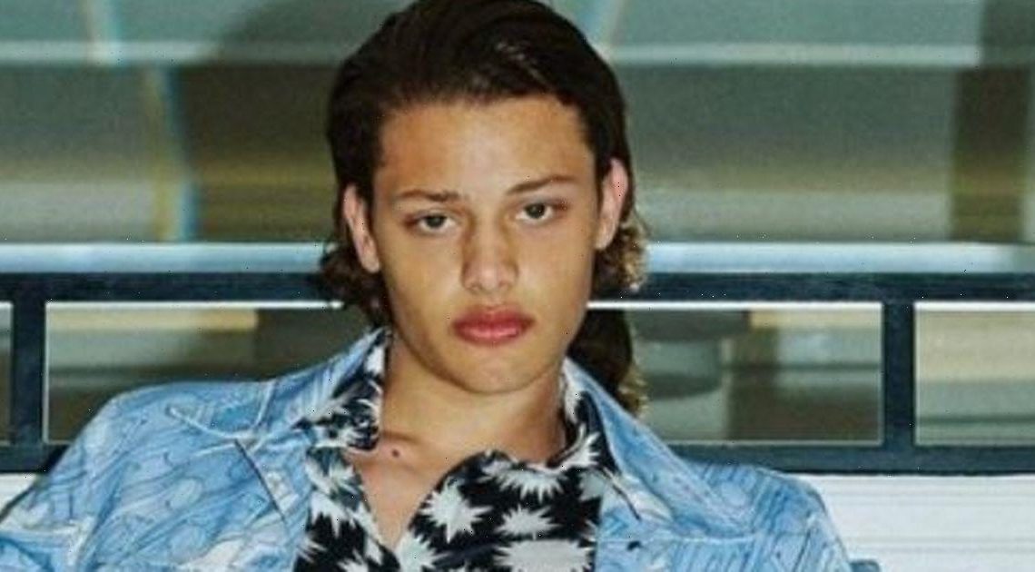Jade Goody’s model son Bobby Brazier wears PVC trousers as he makes a splash in the world of fashion
