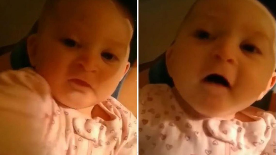 Mum left freaked out when baby's first words are a plea for help