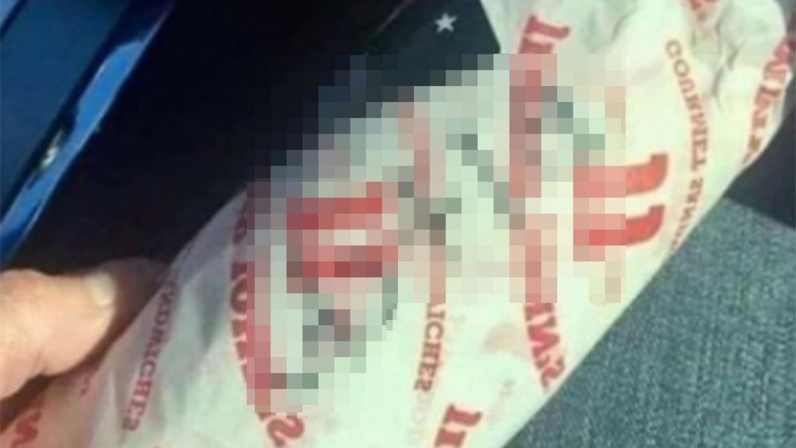 Fuming woman complains after her fast food order comes emblazoned with an insult – but is mortified by her mistake