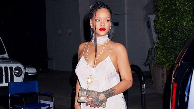 Rihanna Rocks Sexy Red Lingerie In The Pool & Shows Off Her ‘Billion Dollar Smile’ In New Photos