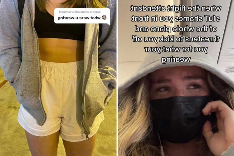 Woman humiliated after being ordered to cover up on flight because of her ‘inappropriate’ crop top and shorts