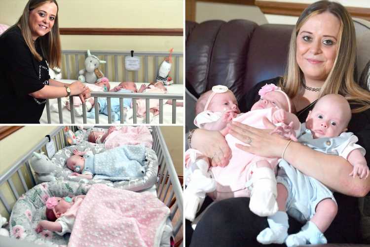 Mum who struggled to conceive for years found out she was pregnant with triplets 4 months after her first baby was born