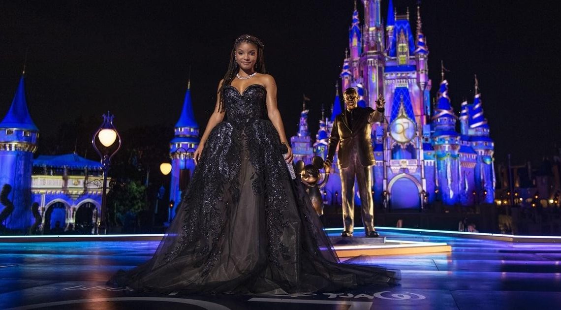 Halle Bailey Is the Halloween Princess of My Dreams in This Twinkly Black Ball Gown