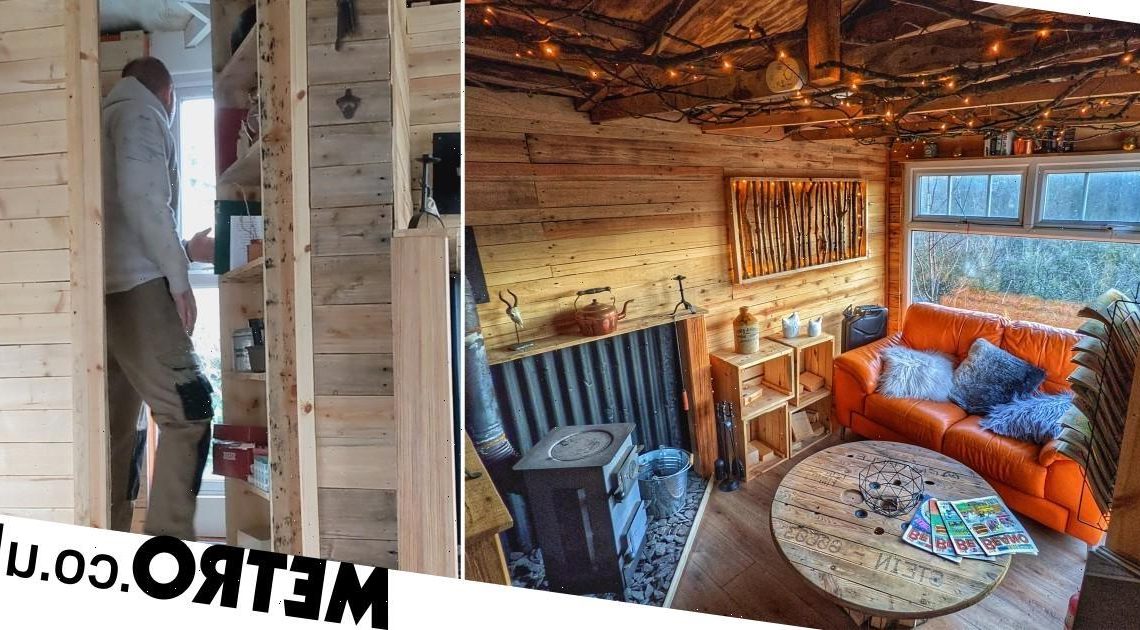 Dad builds incredible man cave room with Bond-style secret door