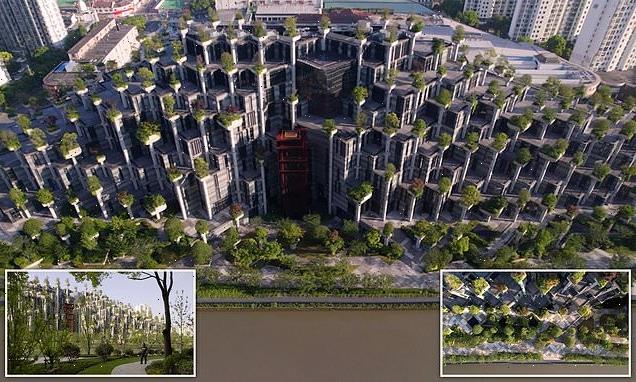 Pictured: Amazing building dubbed the new &apos;Hanging Gardens of Babylon&apos;