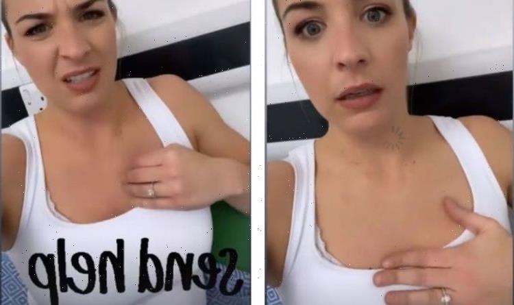 ‘What the f**k is that?’ Gemma Atkinson calls for help as she spots rash during filming
