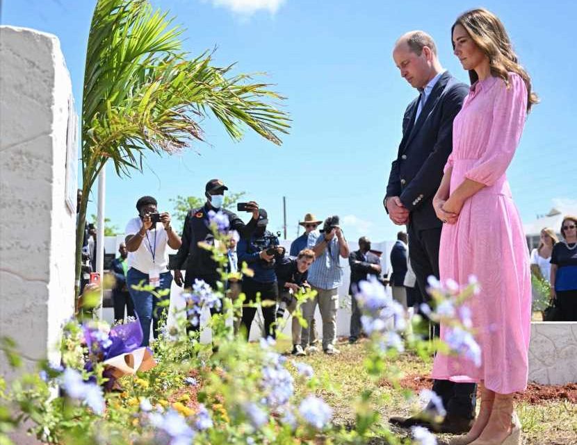 Kate Middleton and Prince William pay tribute to victims of 185mph hurricane on final day of their Caribbean tour