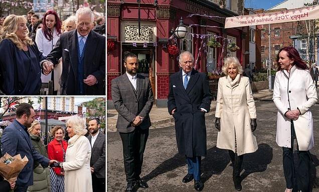 Prince Charles and the Duchess of Cornwall visit the set of Eastenders
