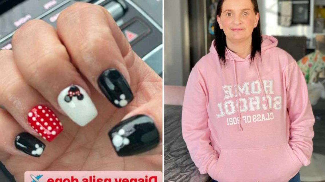 Sue Radford shows off her glam Disney nails as the family plan to jet off on their first luxury holiday of the year