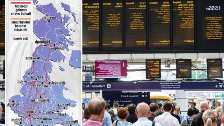 The exact ways the rail strike will cripple the UK this week – as map reveals where disruption will hit the most | The Sun