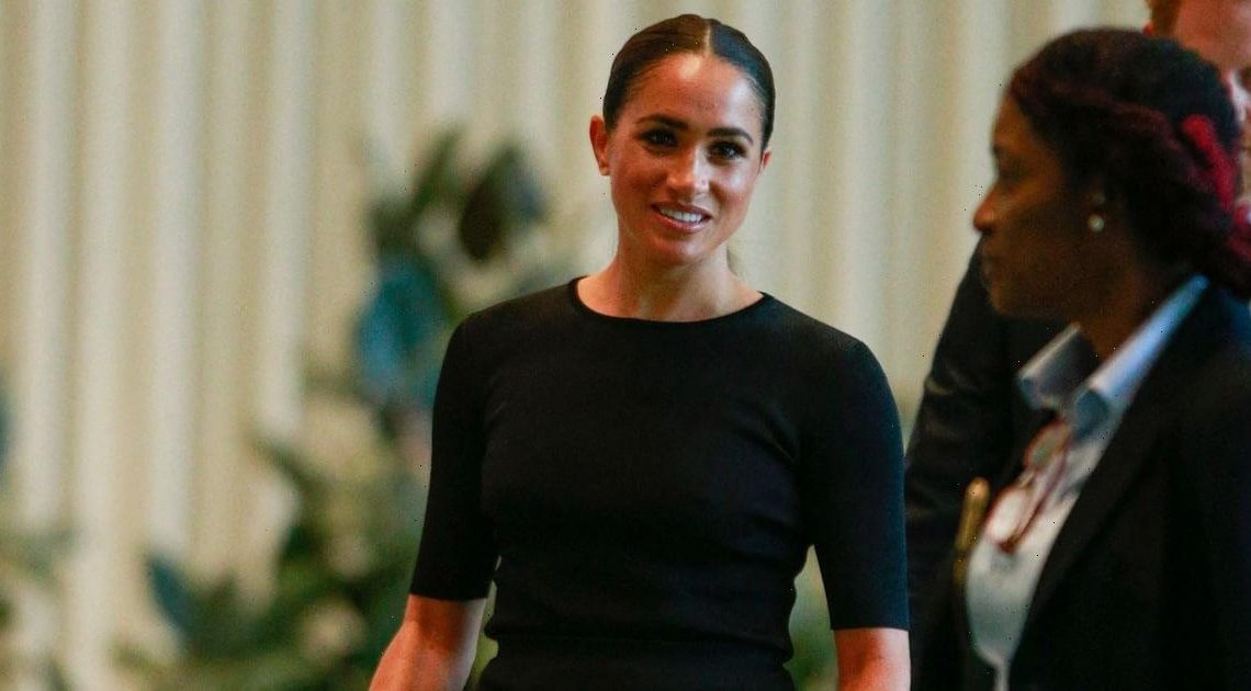 Meghan Markle Makes a Stylish Return to NYC in a Fitted Top and Skirt
