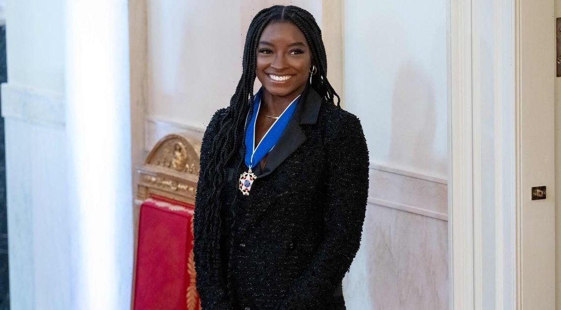 Simone Biles and Jonathan Owens Coordinate in His-and-Her Suiting at the White House