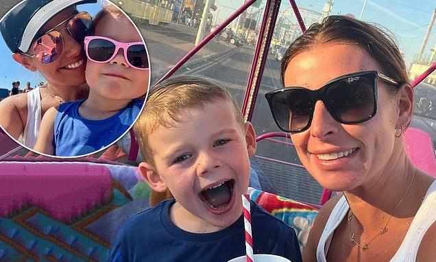 Coleen Rooney and Rebekah Vardy relax with their kid at the seaside