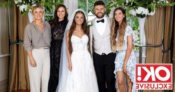 Danny Miller’s Emmerdale pals Lucy Pargeter and Charley Webb party hard at wedding