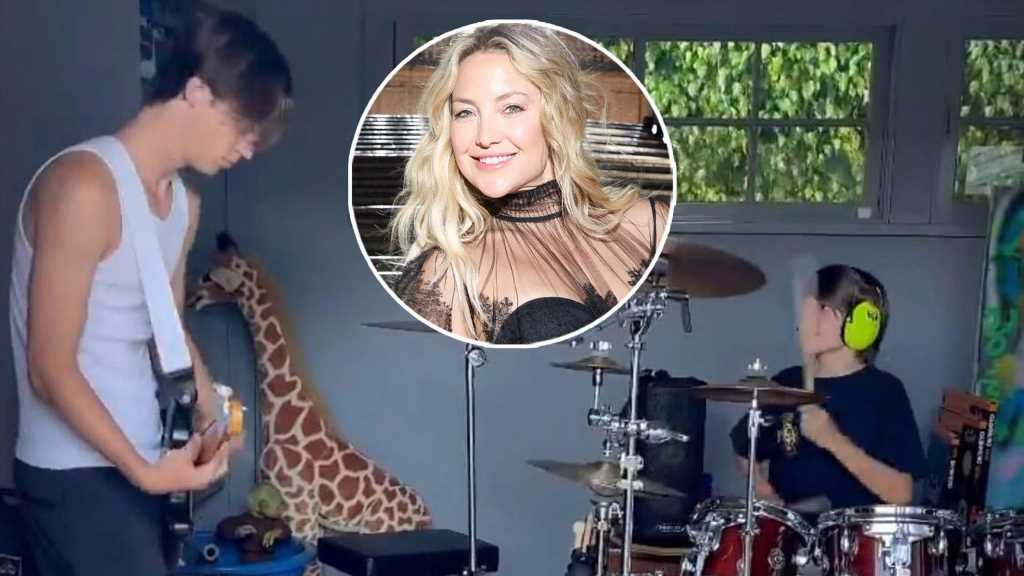 Kate Hudson Shares Video of Her Sons Ryder and Bingham's Rock n' Roll Jam Session