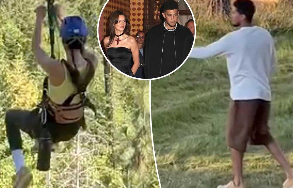 Kendall Jenner and Devin Booker go on epic axe-throwing, zip-lining date