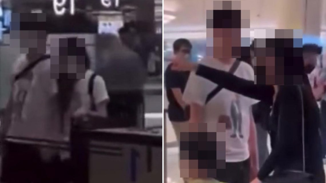 Watch fuming wife bust cheating husband at airport hand-in-hand with 'mistress' returning from Thailand getaway | The Sun