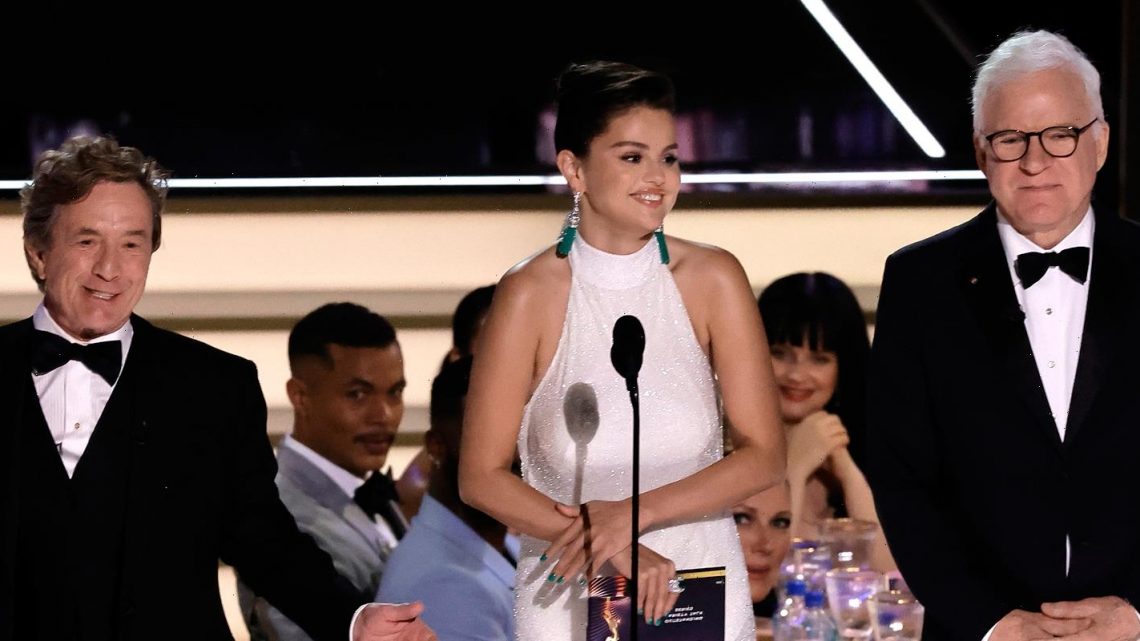 Selena Gomez Skips Emmys Red Carpet, Joins Steve Martin & Martin Short On Stage to Present