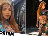 Woman with 90% of her body tattooed says it's led to a rift with her parents