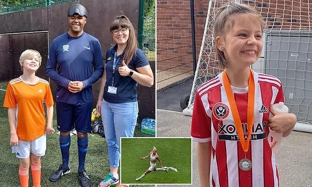 Blind girl,10, credits Man-U striker with re-igniting football dream
