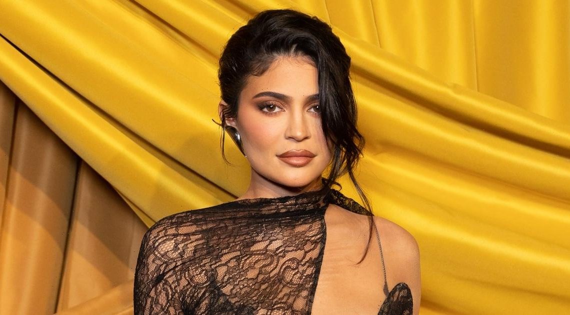 Kylie Jenner Channels Batman in a Plunging Jumpsuit and a Corset With Fake Abs
