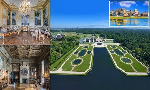 Inside the Chateau of Chantilly, which boasts Versailles-style gardens