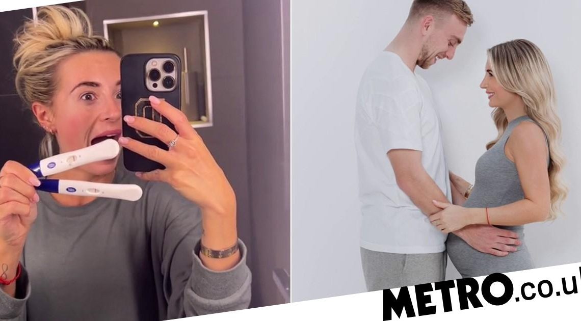 Dani Dyer shares adorable pregnancy montage of growing bump