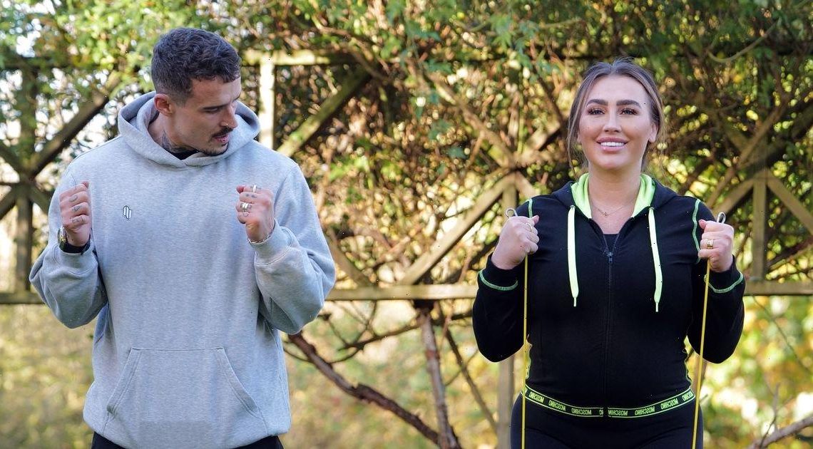 Lauren Goodger looks better and happier than ever as she enjoys outdoor workout