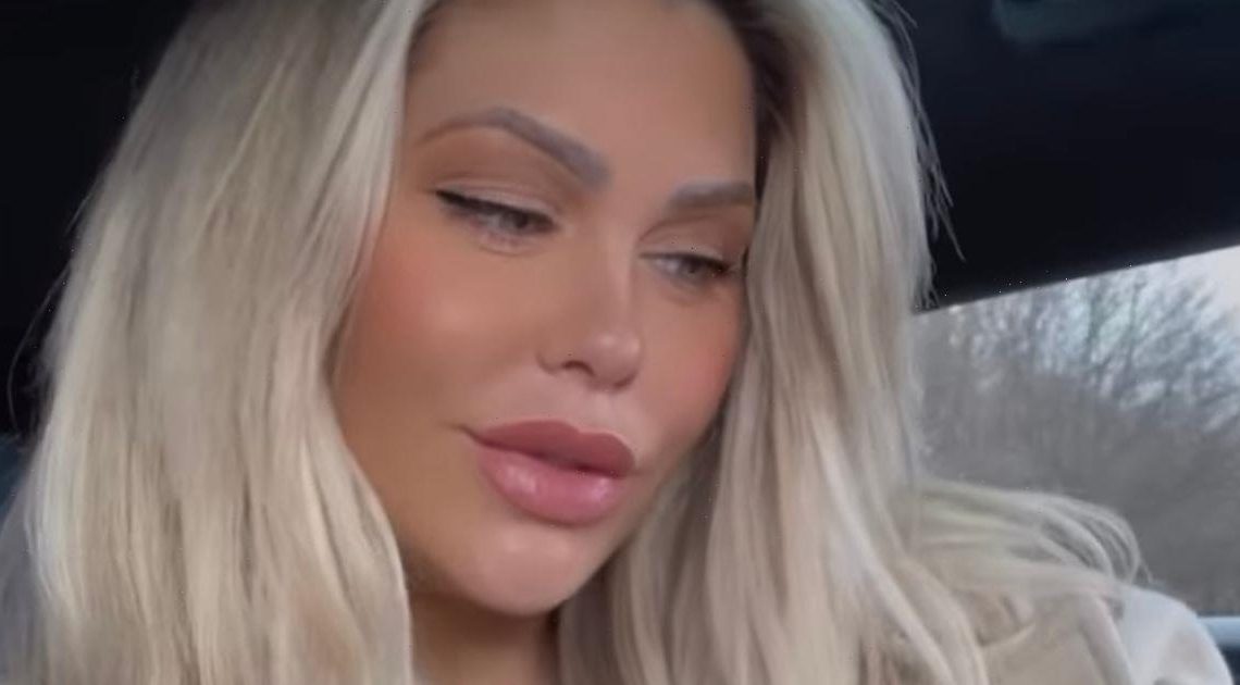 Bianca Gascoigne close to tears as she returns to hospital with newborn baby
