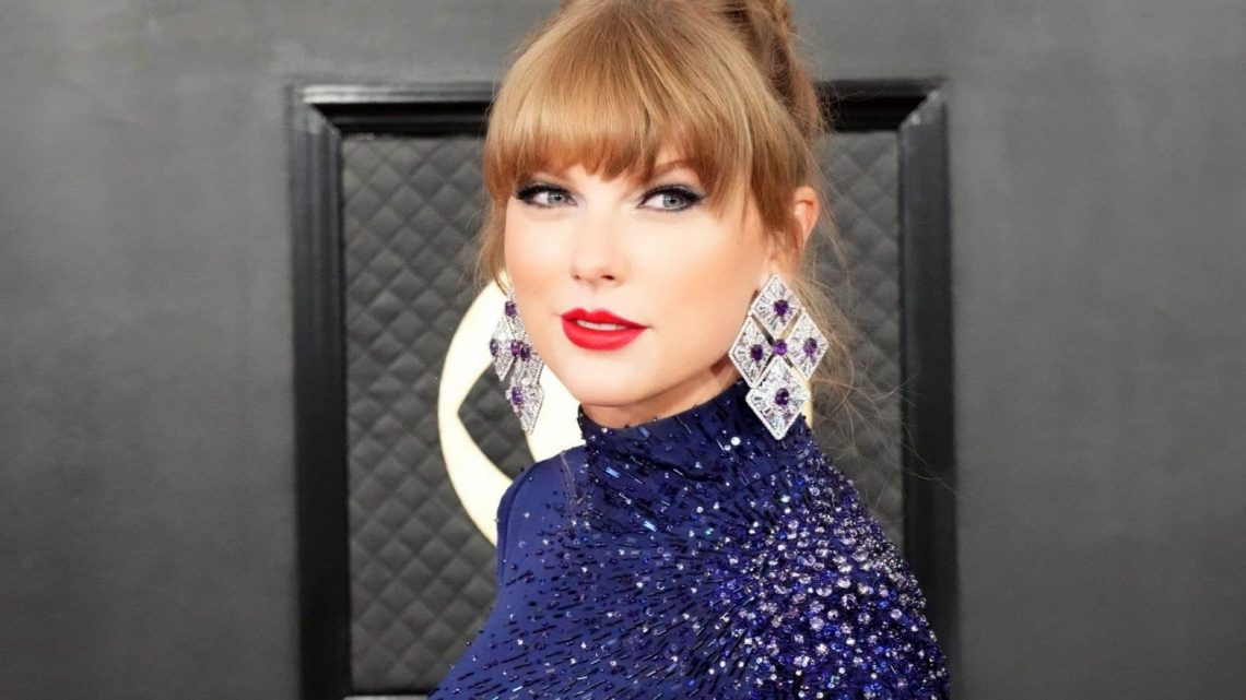 ICYMI, Taylor Swift wore a Midnights-themed dress to the Grammys