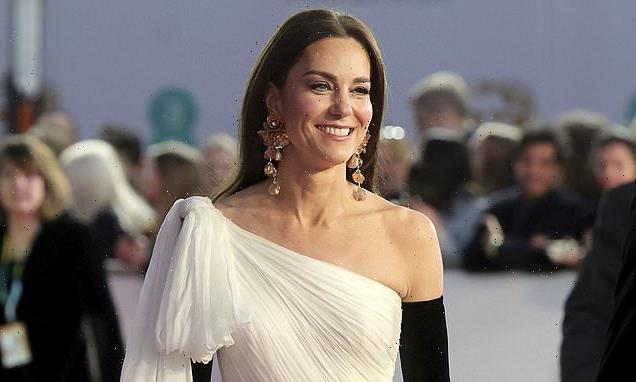 Kate fits the Queen&apos;s style like a glove at Bafta awards