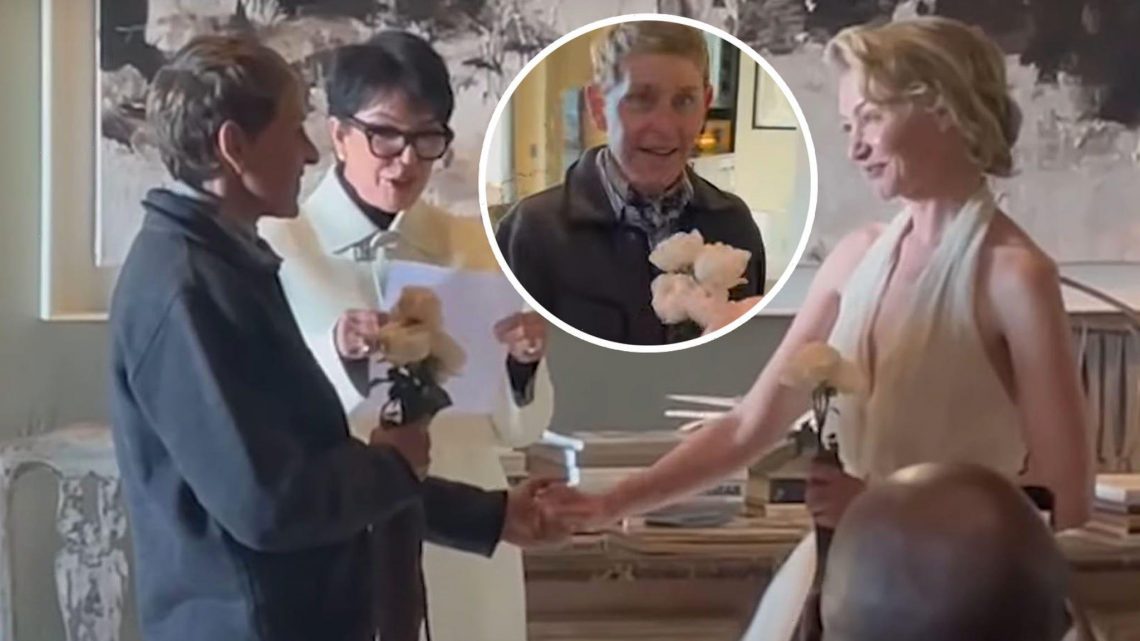 Portia de Rossi Shocks Ellen Degeneres with Vow Renewal — Wearing Her 2008 Wedding Dress!