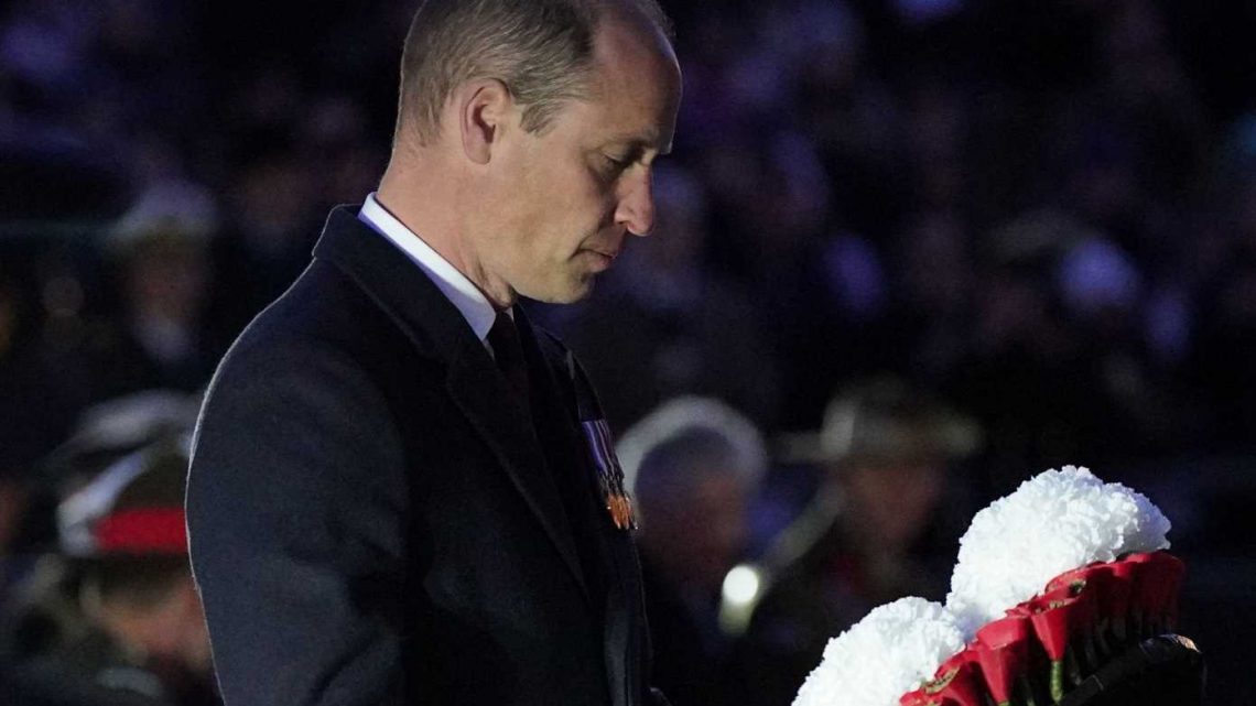 Prince William pays his respects to fallen Australian and New Zealand troops at Anzac Day dawn service | The Sun
