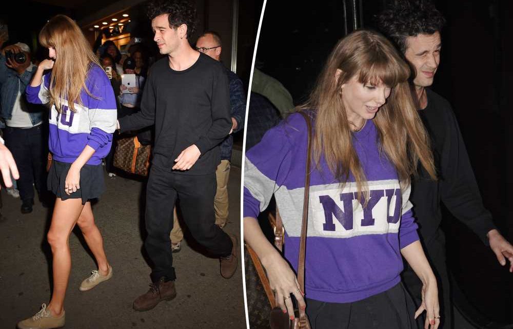Taylor Swift, Matty Healy leave NYC recording studio amid dating rumors