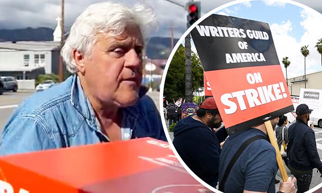 What a (TV) legend! Jay Leno brings donuts to WGA strike picket lines