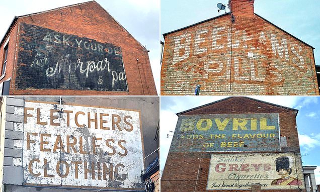 Britain&apos;s &apos;ghost signs&apos; revealed: Ads for businesses of bygone times
