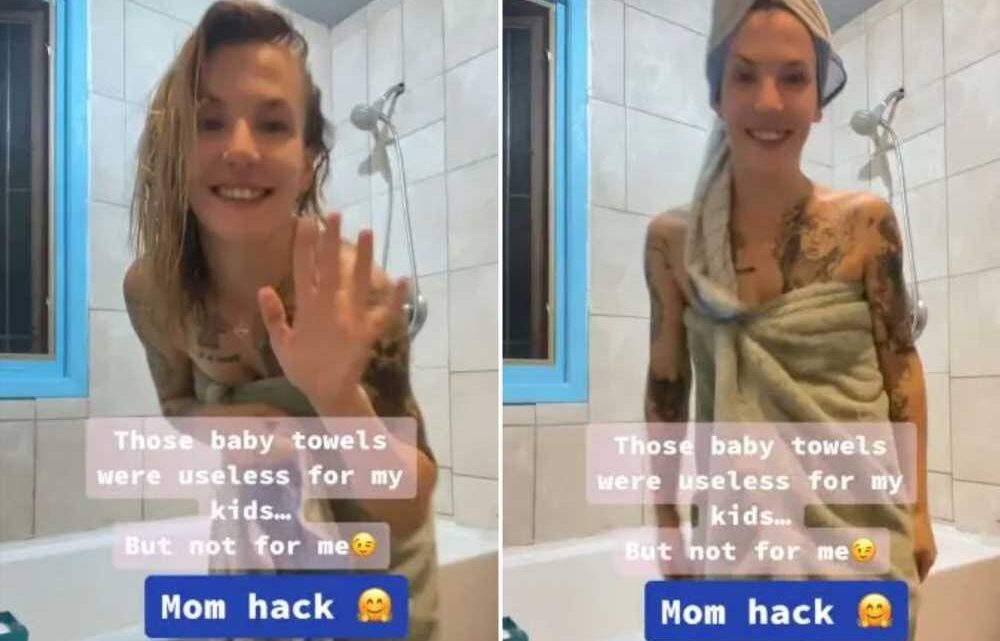 Savvy mum invents genius bathtime use for all those annoying hooded kids towels your children are too big for | The Sun