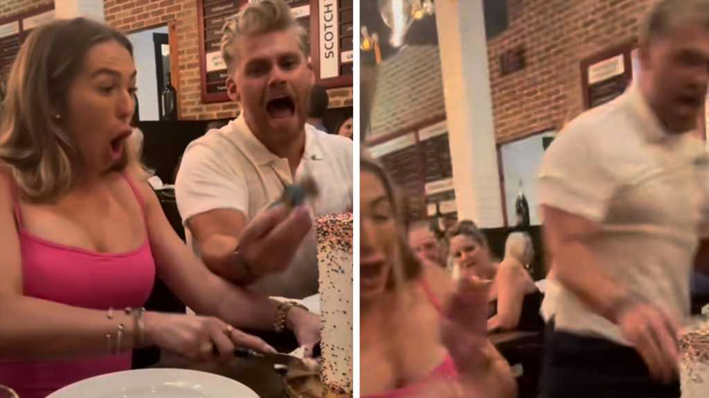 Dad Startles Entire Restaurant with Reaction to Gender Reveal: See the Viral Video!