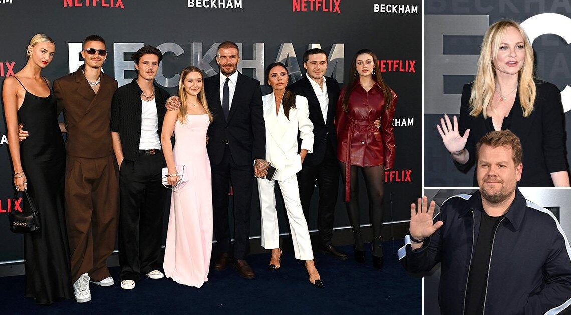 David and Victoria Beckham lead stars at Netflix documentary launch in London