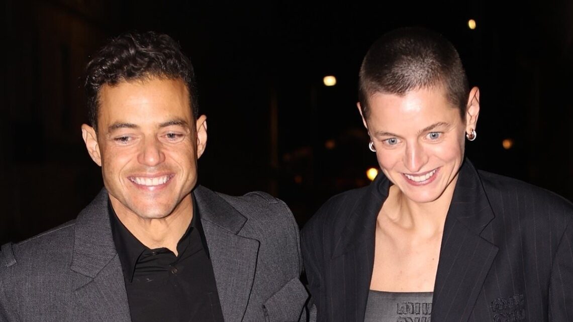 Emma Corrin, 27, steps out hand-in-hand with Rami Malek, 42, at PFW