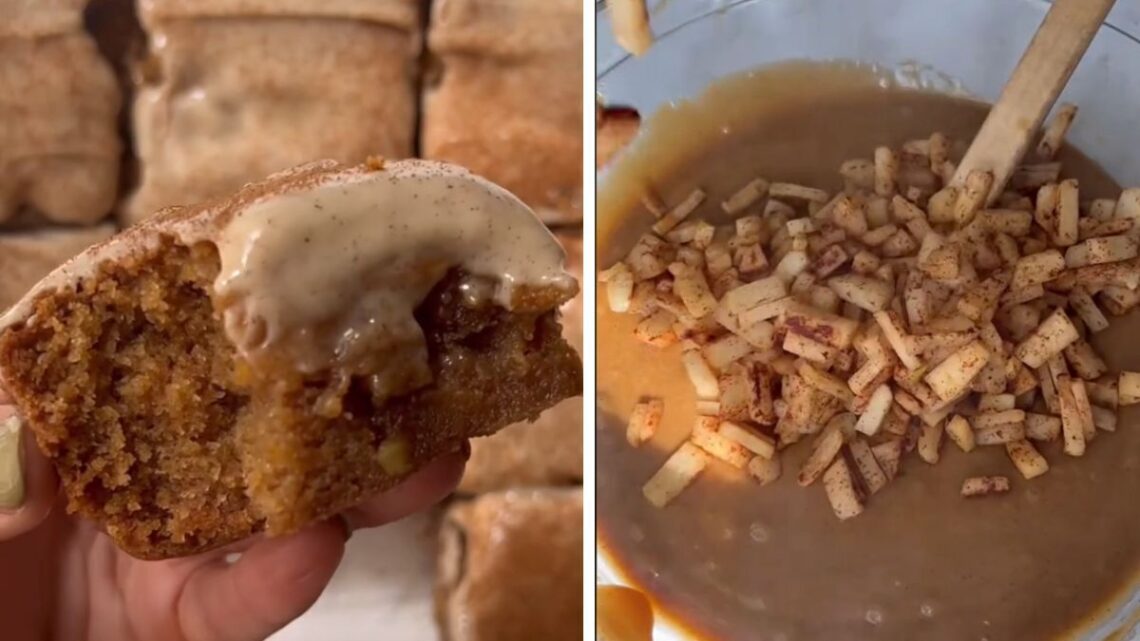 ‘How to make my delicious apple cinnamon blondies with maple cream cheese’